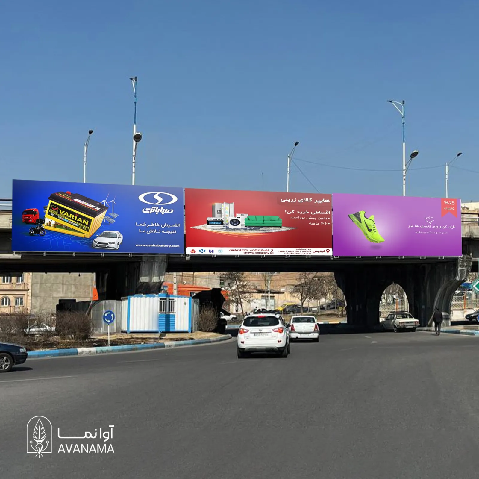 پیشانی روگذر پیشقدم تبریز؛ دید از جنوب (۱)